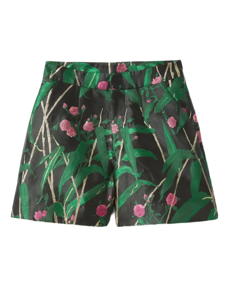 La DoubleJ Good Butt Shorts mit Blumen-Print - Schwarz Schwarz