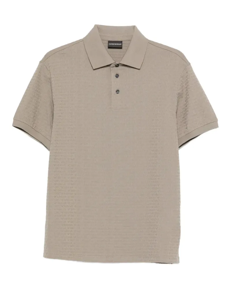 Emporio Armani embossed polo shirt - Nude Nude