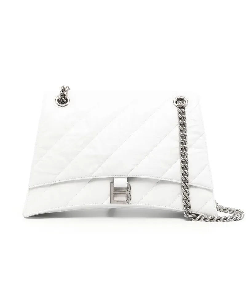 Balenciaga Gesteppte Crush Schultertasche - Weiß Weiß