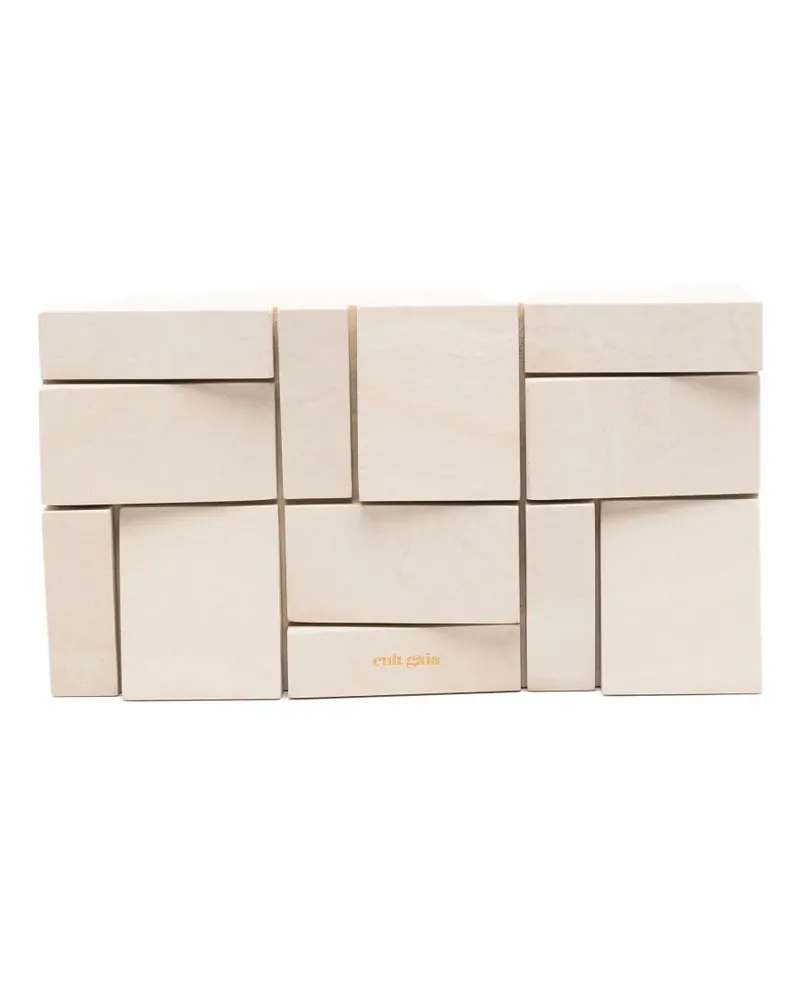Cult Gaia Galleria Clutch mit geometrischem Block - Nude Nude