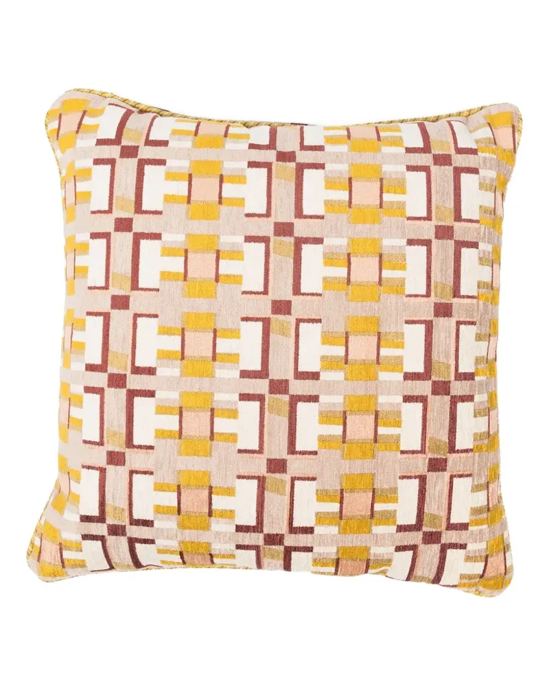 Soho Home Jasper jacquard cushion - Gelb Gelb