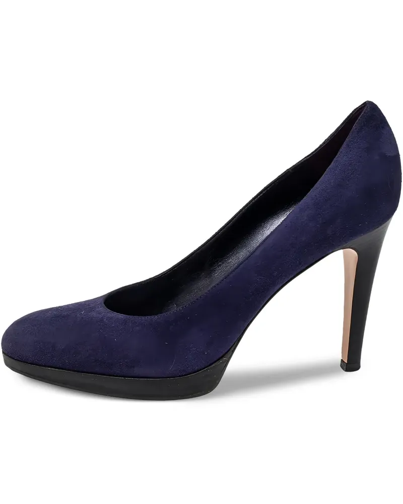 Gianvito Rossi Pre-owned Pumps aus Wildleder 100mm - Blau Blau