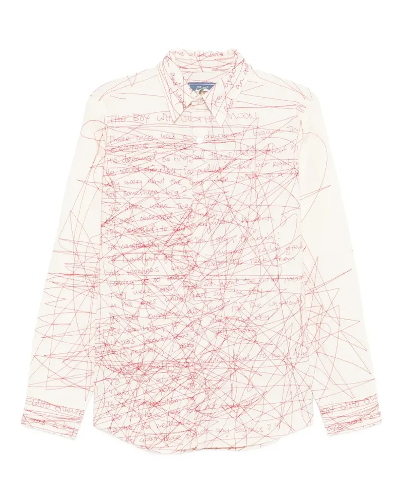 KidSuper scribbled button shirt - Nude Nude