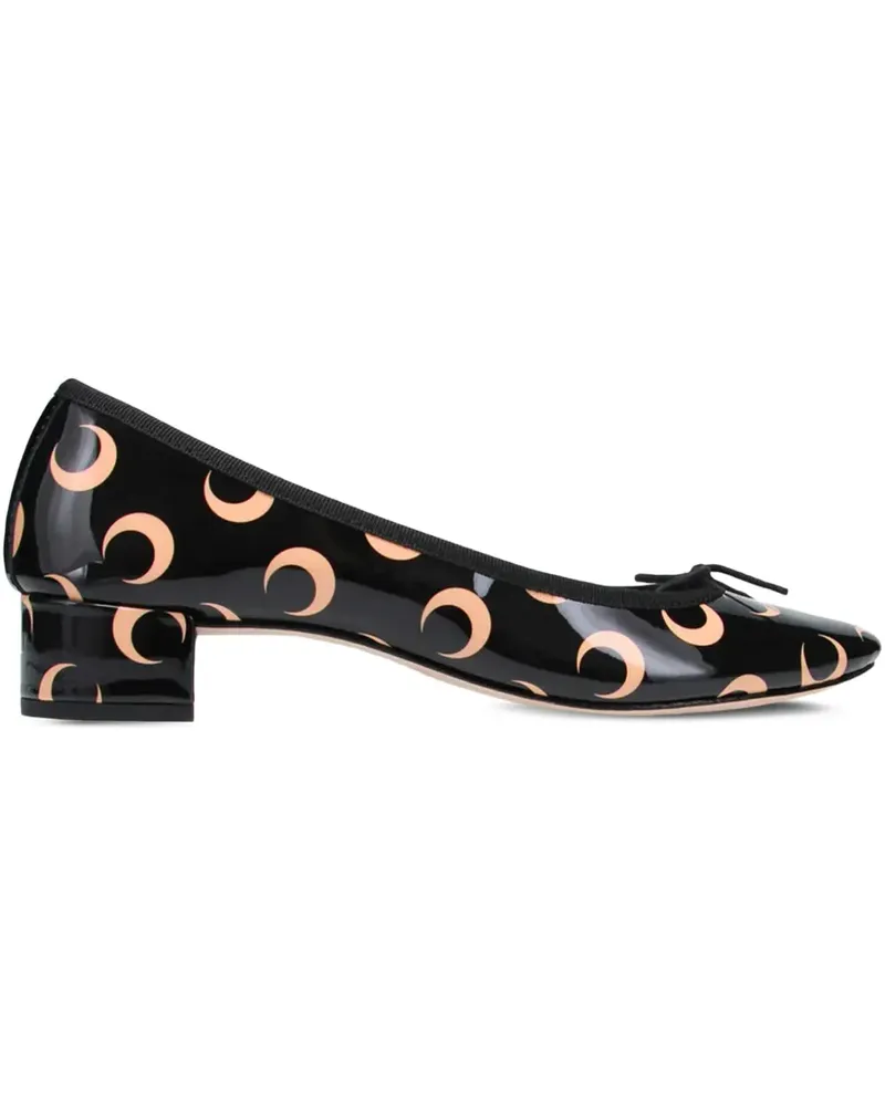 Repetto x Marine Serre Camille Ballerinas mit Schleife - Schwarz Schwarz