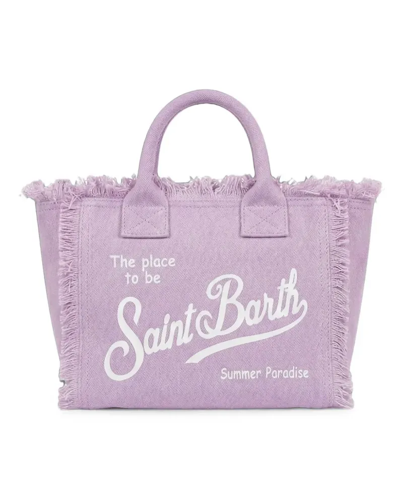 MC2 Saint Barth Colette Strandtasche mit Fransen - Violett Violett