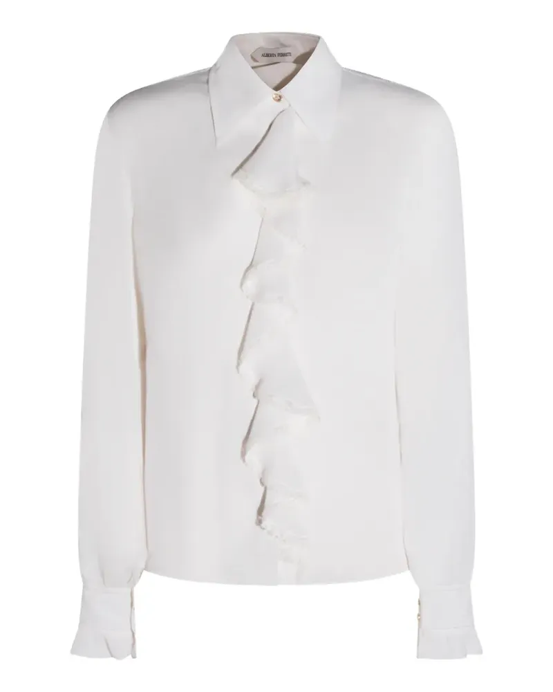 Alberta Ferretti Hemd mit Rüschen - Nude Nude