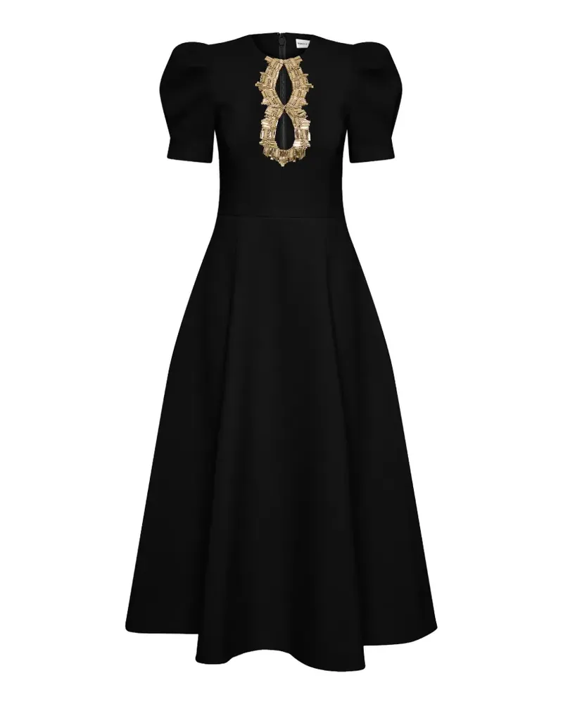 Rebecca Vallance Alexandrite Midikleid - Schwarz Schwarz