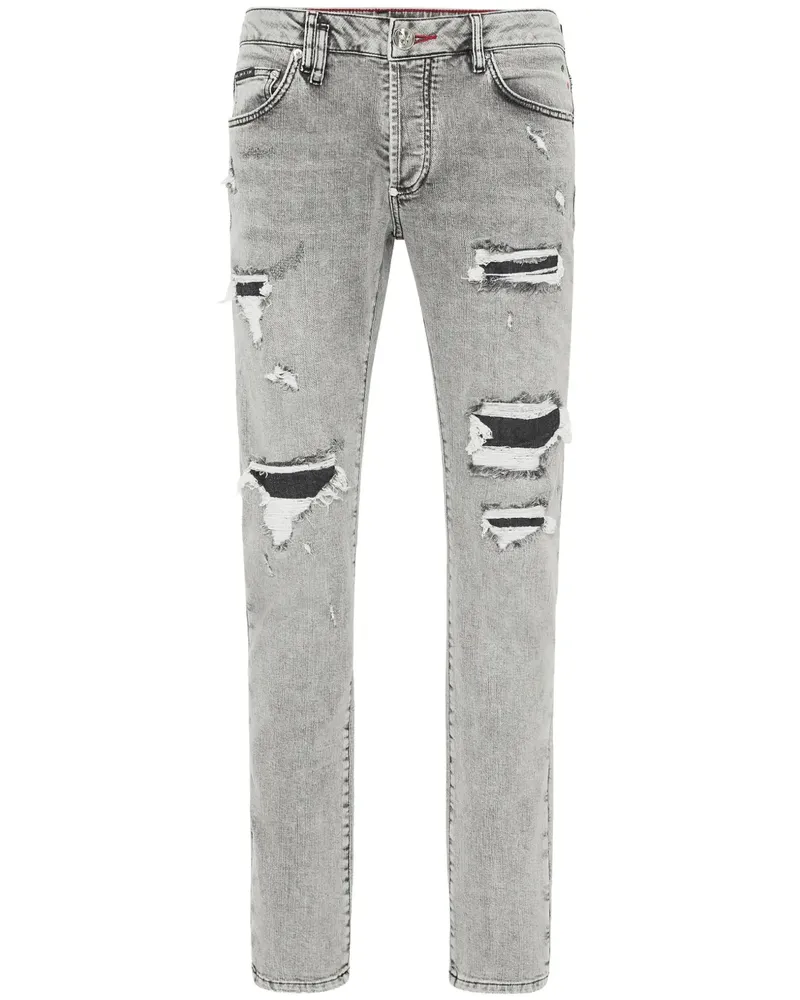 Philipp Plein Jeans im Distressed-Look - Grau Grau