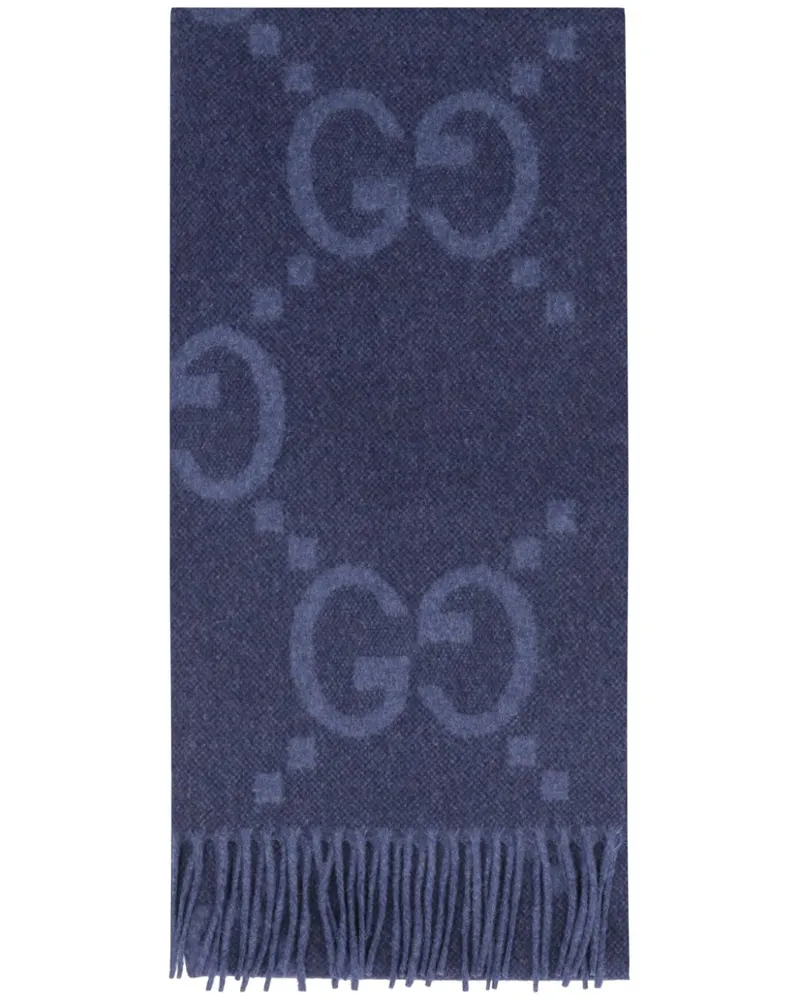 Gucci Kaschmirschal mit GG-Jacquardmuster - Blau Blau