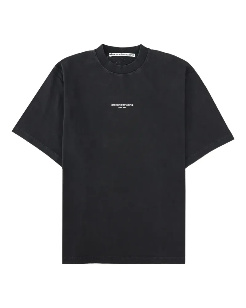 Alexander Wang T-Shirt mit Logo-Print - Schwarz Schwarz