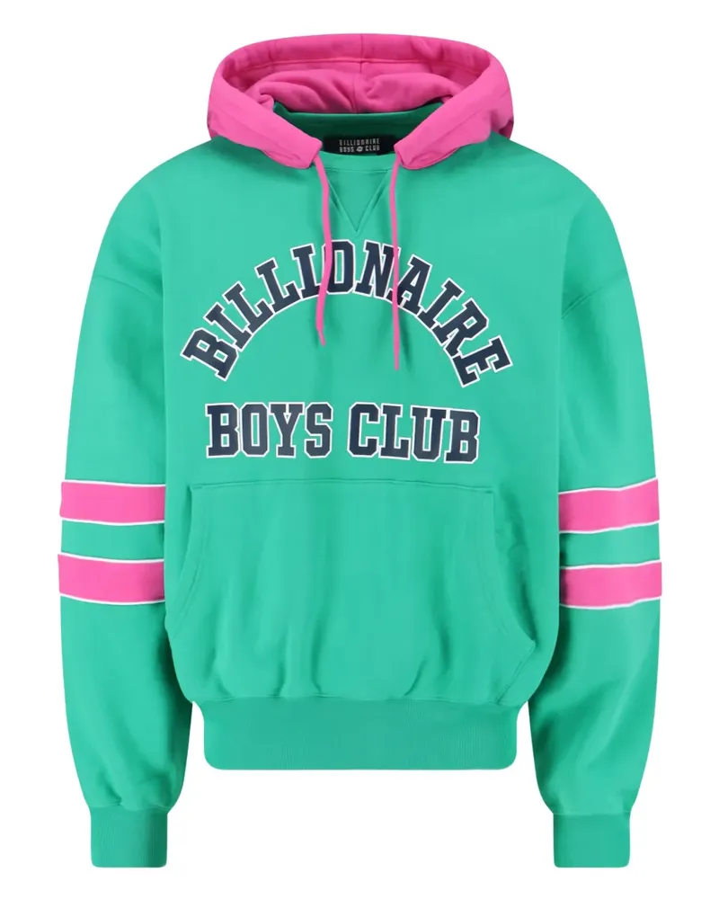 Billionaire Boys Club Bestickter Hoodie mit pinkem Futter - Grün Grün
