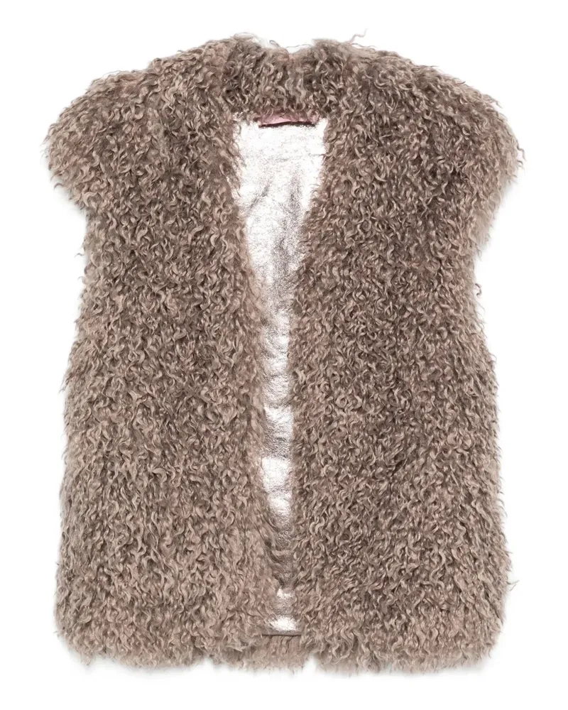 Kristina Ti Weste aus Faux Fur - Braun Braun