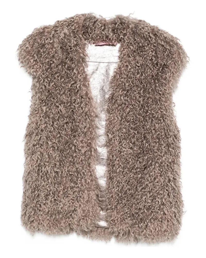 Kristina Ti Weste aus Faux Fur - Braun Braun