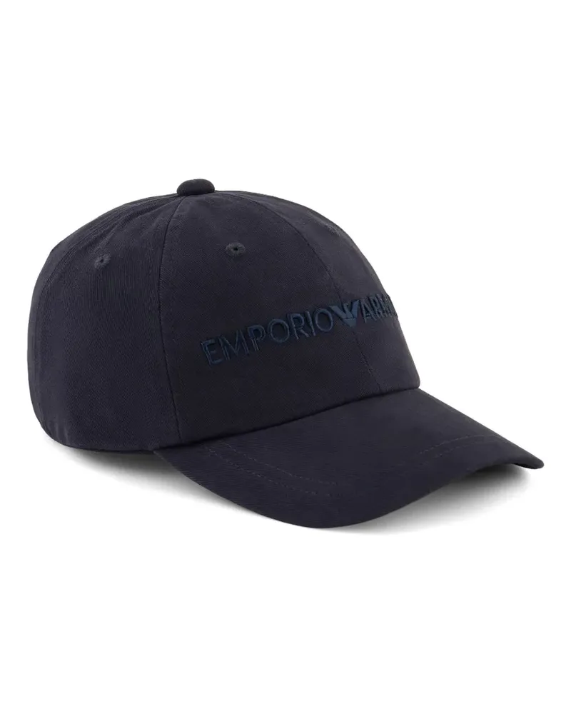 Emporio Armani Baseballkappe mit Logo-Stickerei - Blau Blau