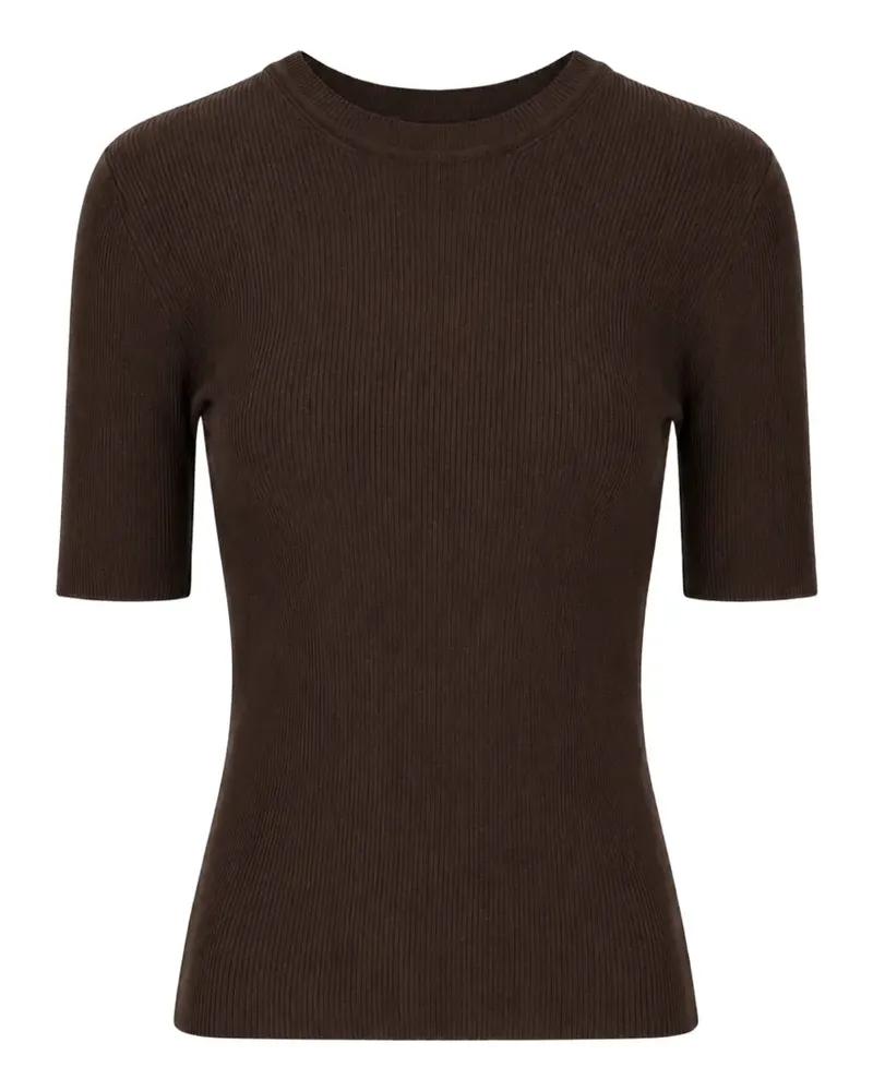 P.A.R.O.S.H. P.A.R.O H. T-Shirt aus geripptem Strick - Braun Braun