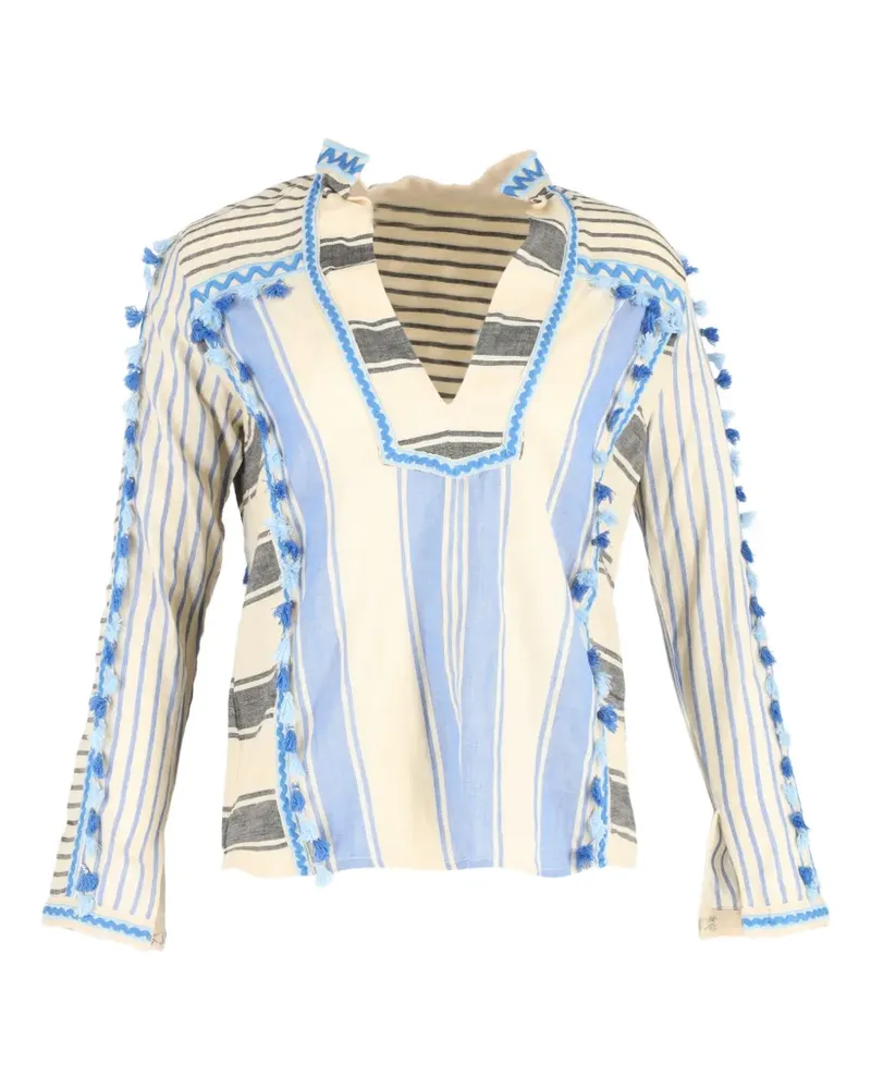 Dodo Bar Or striped tassel blouse - Nude Nude