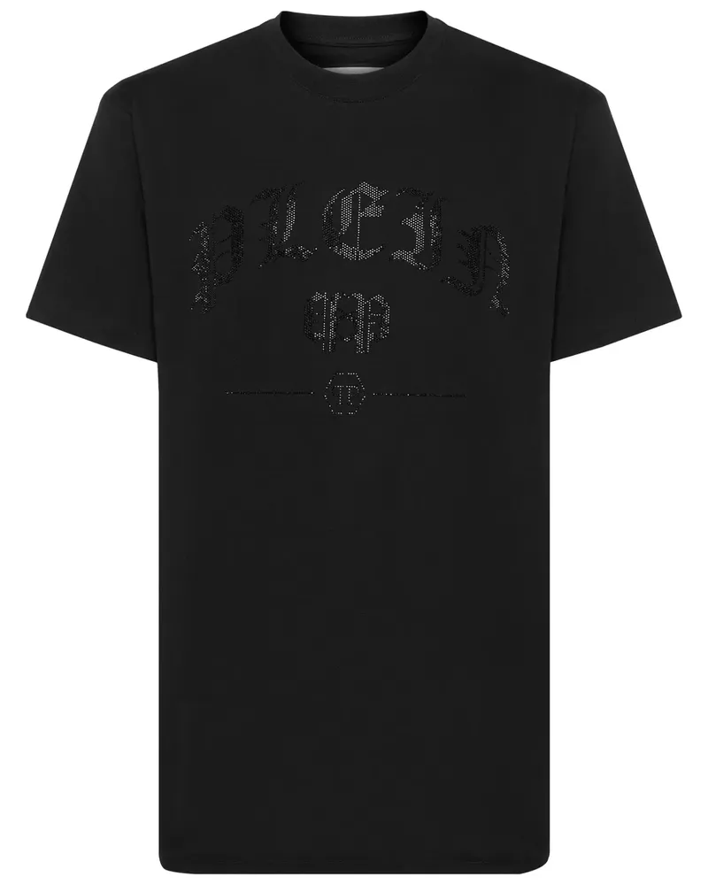Philipp Plein T-Shirt mit Kristallen - Schwarz Schwarz