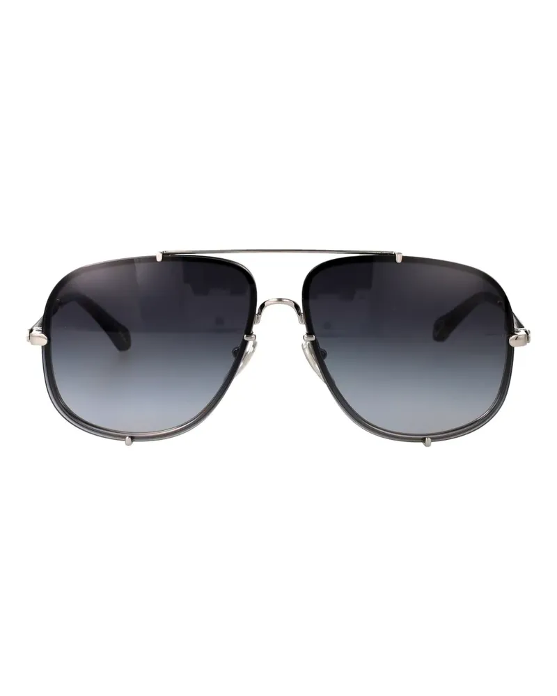 Chloé silver pilot frame sunglasses - Silber Silber