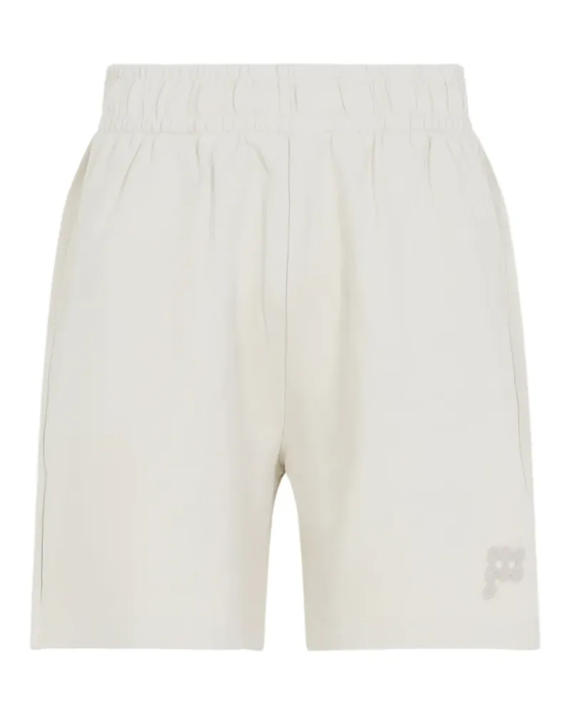 PANGAIA embroidered-logo cotton shorts - Weiß Weiß