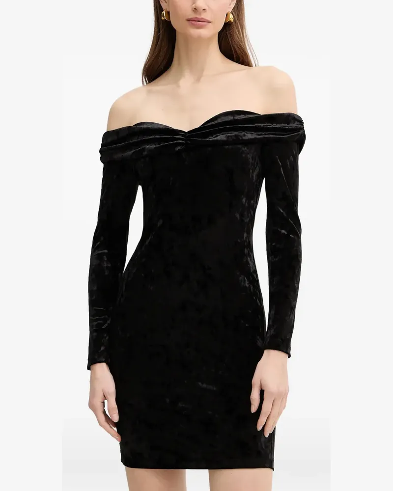 Guess Schulterfreies Kleid - Schwarz Schwarz