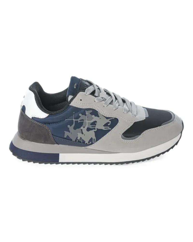 La Martina suede-panelled sneakers - Grau Grau