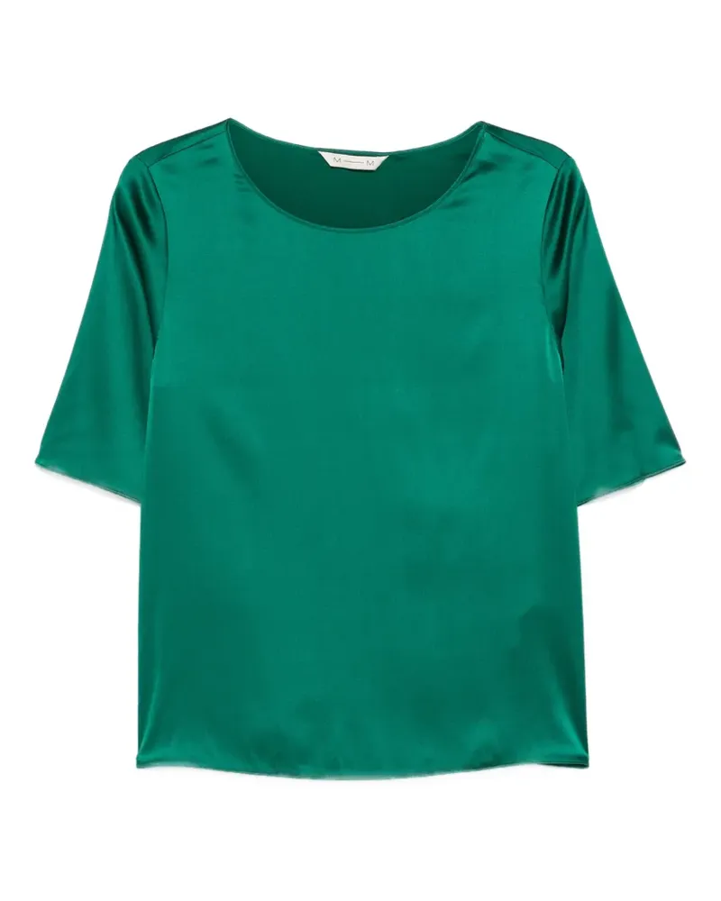 Max Mara Lasti satin-finish short-sleeve blouse - Grün Grün