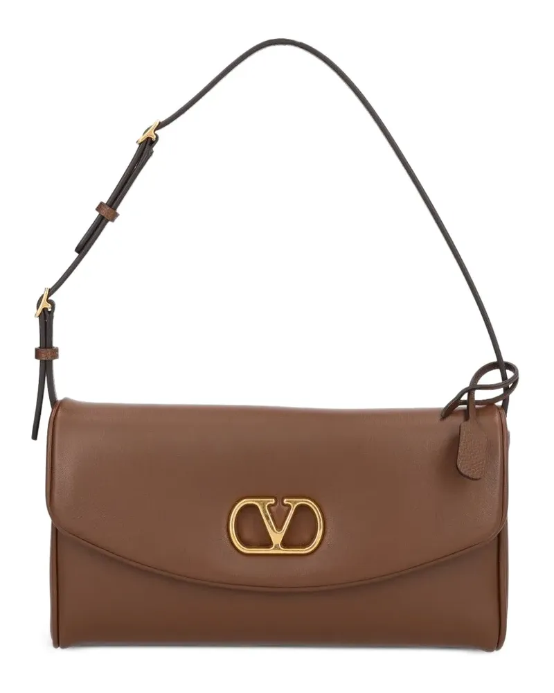 Valentino Garavani Kleine DeVain Schultertasche - Braun Braun