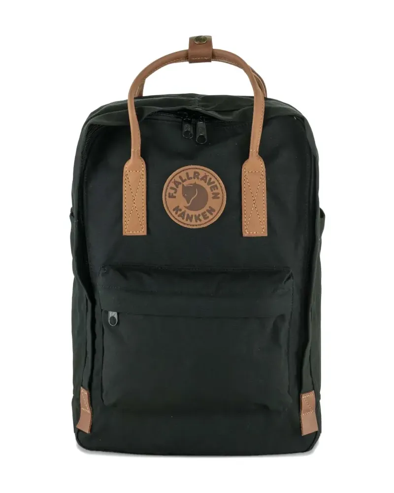 Fjäll Räven Kånken No. 2. Rucksack mit Logo-Patch - Schwarz Schwarz