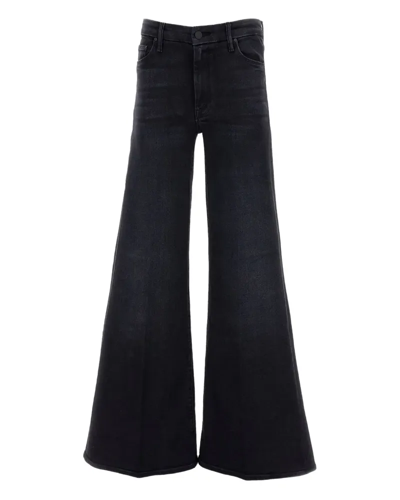 Mother Jeans mit weitem Bein - Schwarz Schwarz