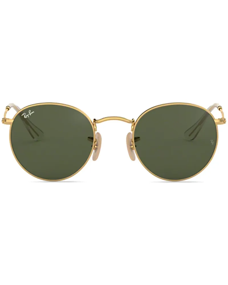 Ray Ban Sonnenbrille mit rundem Gestell - Gold Gold