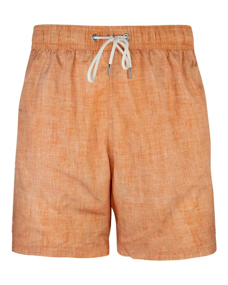 Paul & Shark Badeshorts mit Logo-Schild - Orange Orange