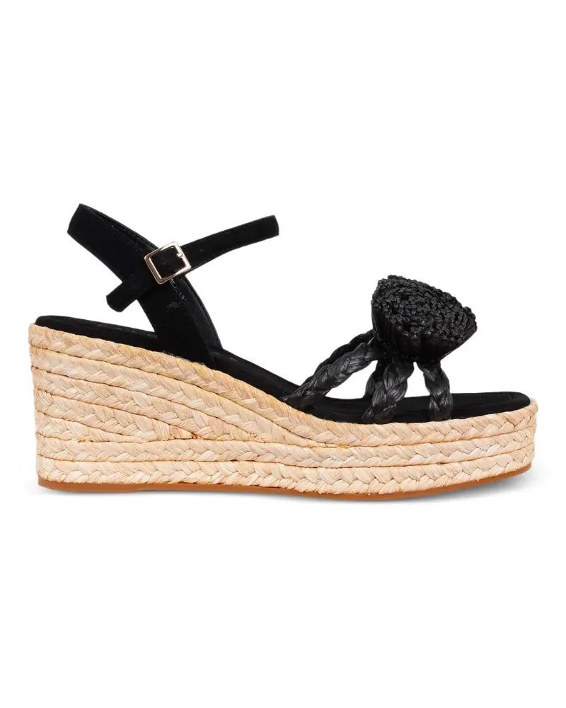 Paloma Barceló Galena beaded platform sandals - Schwarz Schwarz
