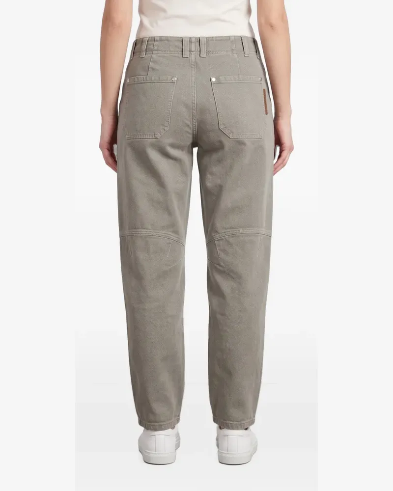Brunello Cucinelli panelled twill trousers - Grün Grün