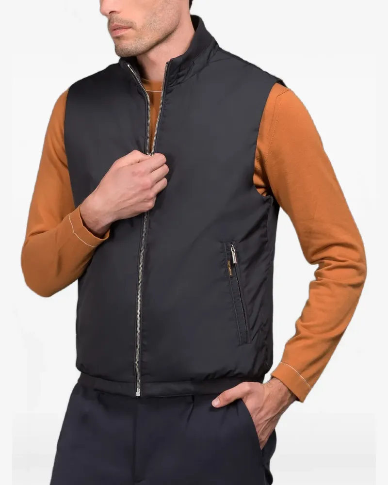 MOORER Fioresi reversible gilet - Blau Blau