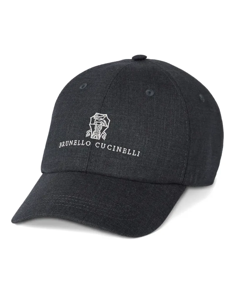 Brunello Cucinelli embroidered-logo baseball cap - Grau Grau