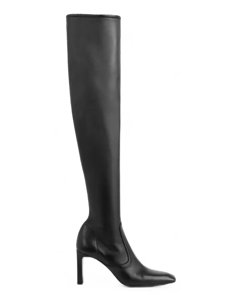 Totême Overknee-Stiefel aus Nappaleder - Schwarz Schwarz