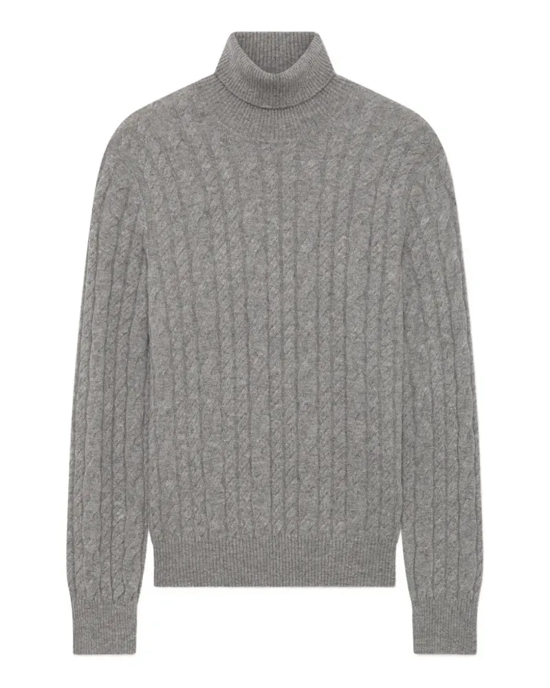 LARDINI cable-knit roll-neck sweater - Grau Grau