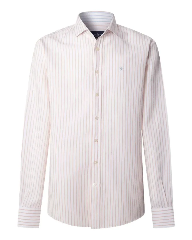 Hackett striped tailored-fit shirt - Weiß Weiß