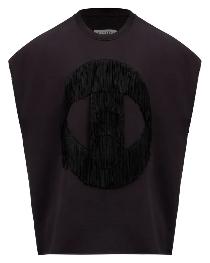 Maison Margiela Weste mit Fransen - Schwarz Schwarz