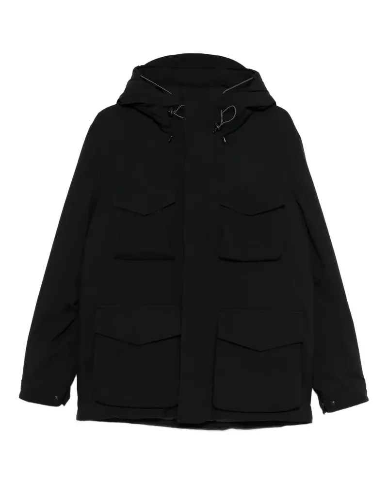 OUTHERE Hoodie mit Brusttasche - Schwarz Schwarz