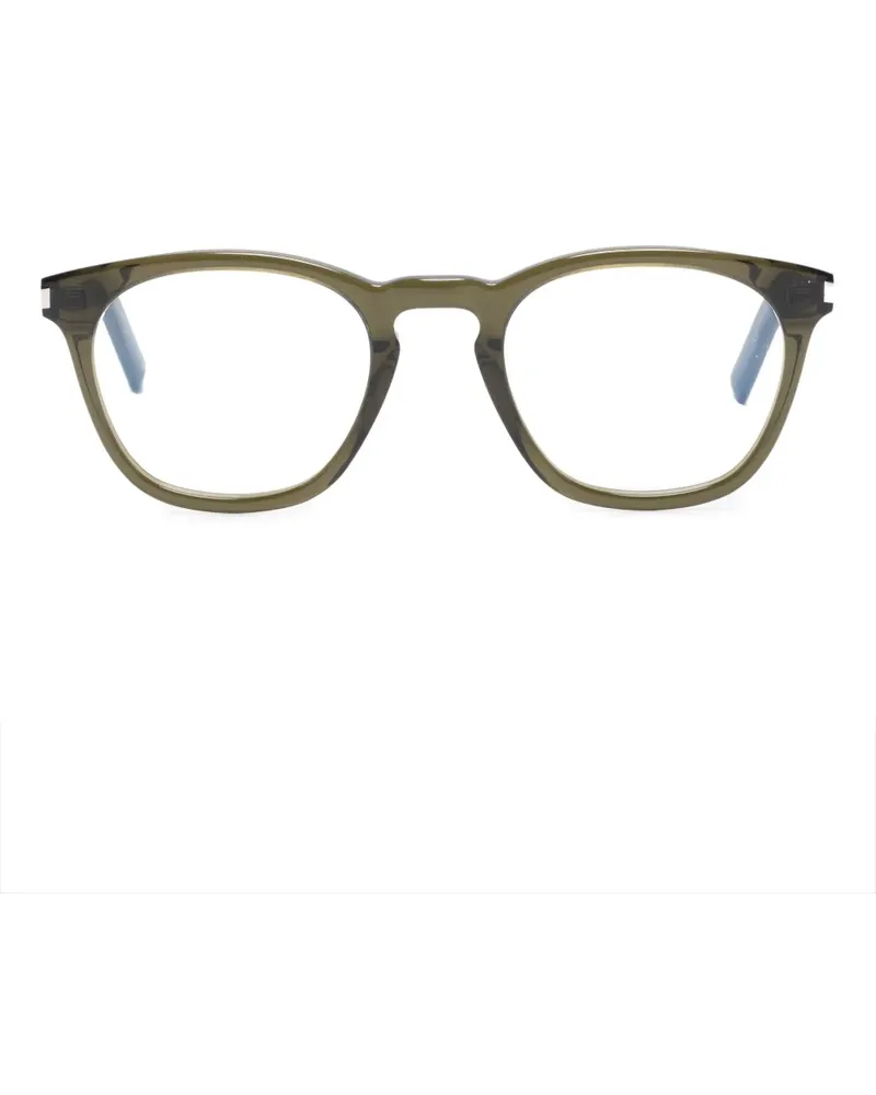 Saint Laurent Runde Brille mit Glanzoptik - Grün Grün