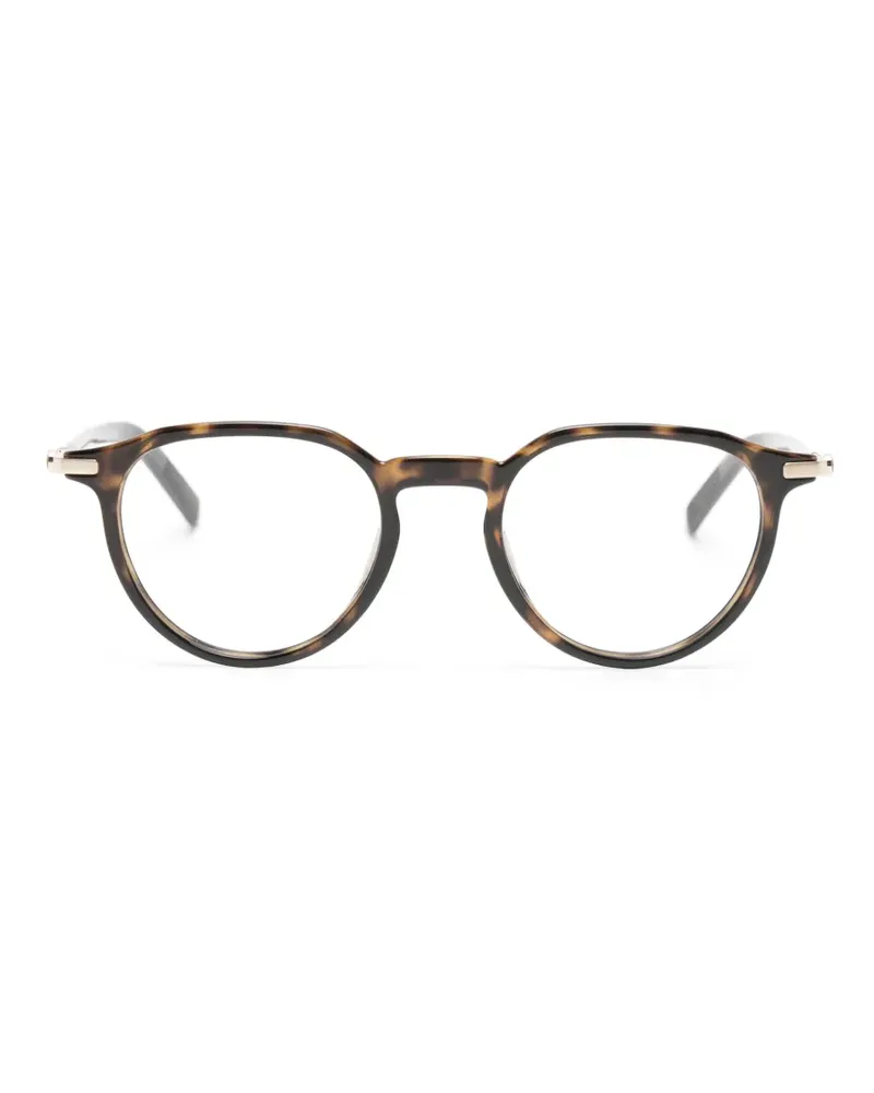 Montblanc tortoiseshell-effect round-frame glasses - Braun Braun