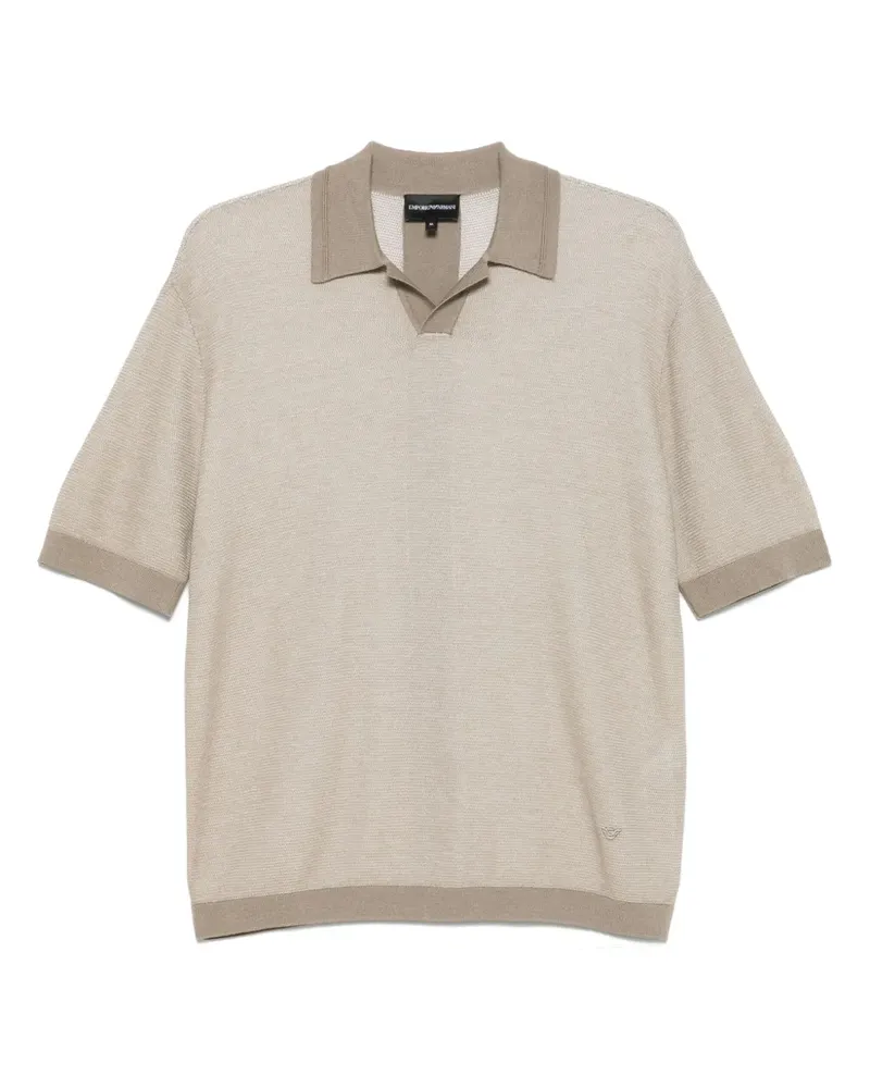 Emporio Armani Gestricktes Poloshirt - Grau Grau