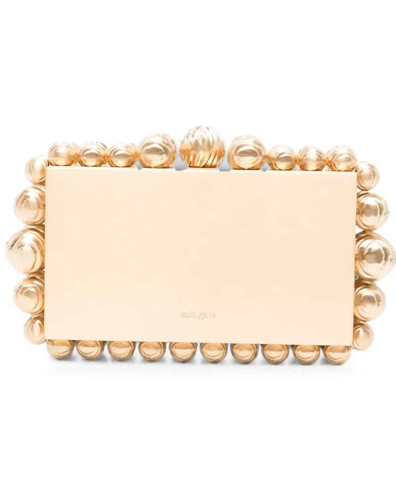 Cult Gaia bead-embellished box clutch bag - Gold Gold