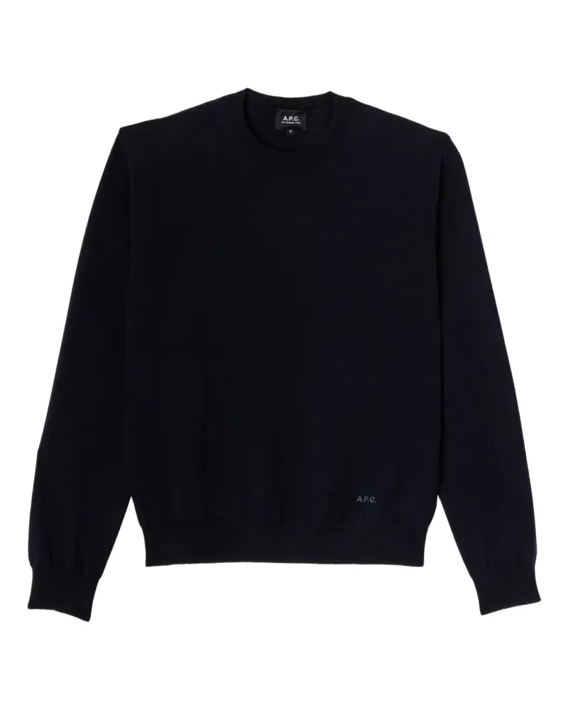 A.P.C. Mathieu Pullover mit Logo-Stickerei - Blau Blau