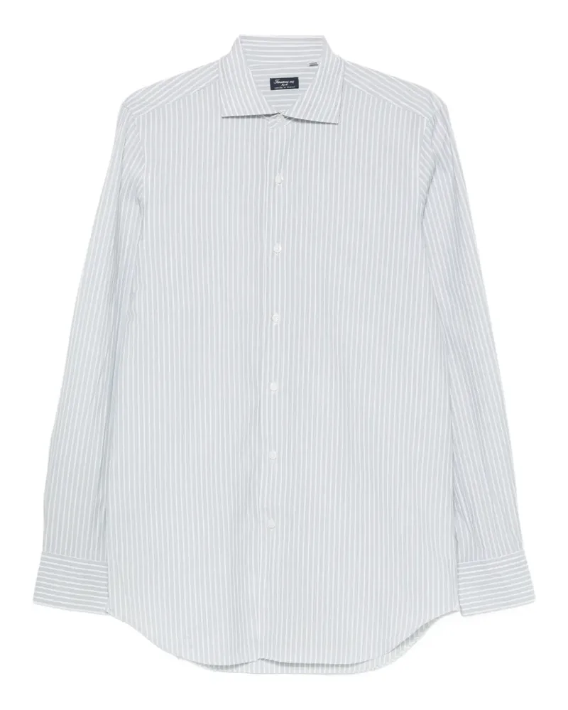 Finamore 1925 vertical-stripe long-sleeve shirt - Grün Grün