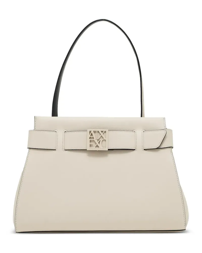 Armani Exchange Handtasche mit Logo-Schild - Nude Nude