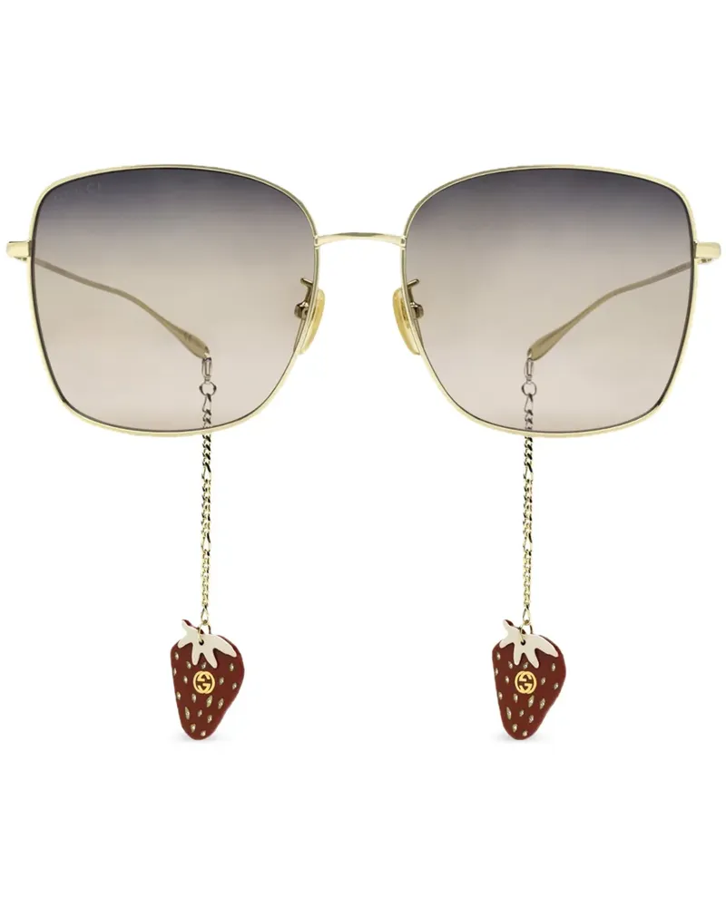 Gucci Sonnenbrille mit Logo-Gravur - Rosa Rosa
