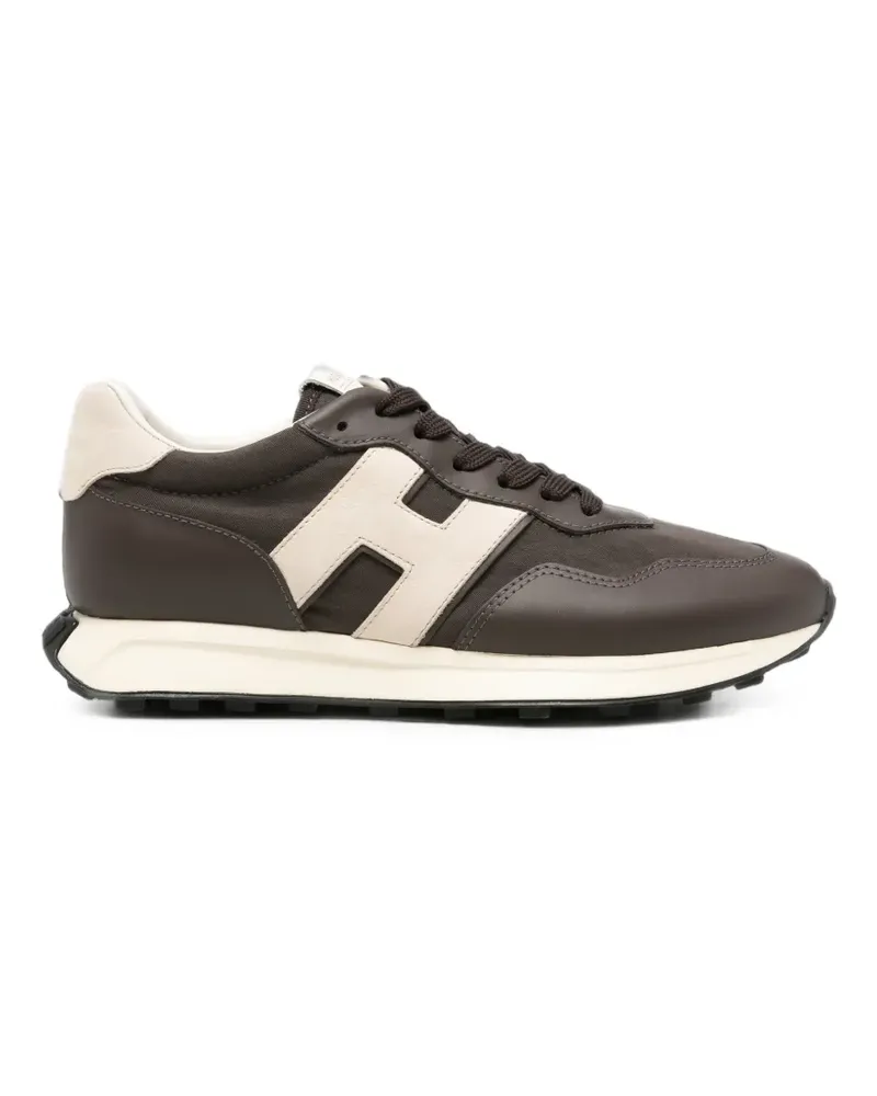 Hogan H601 Sneakers mit Logo-Patch - Braun Braun