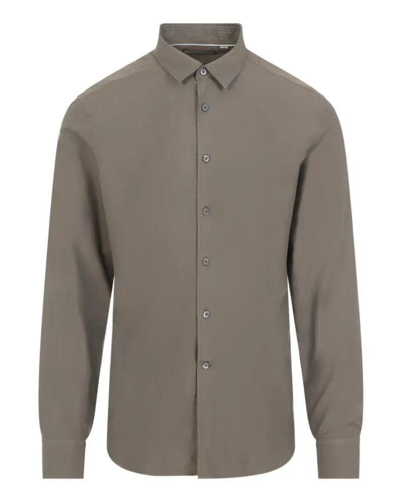Canali Klassisches Hemd - Grau Grau